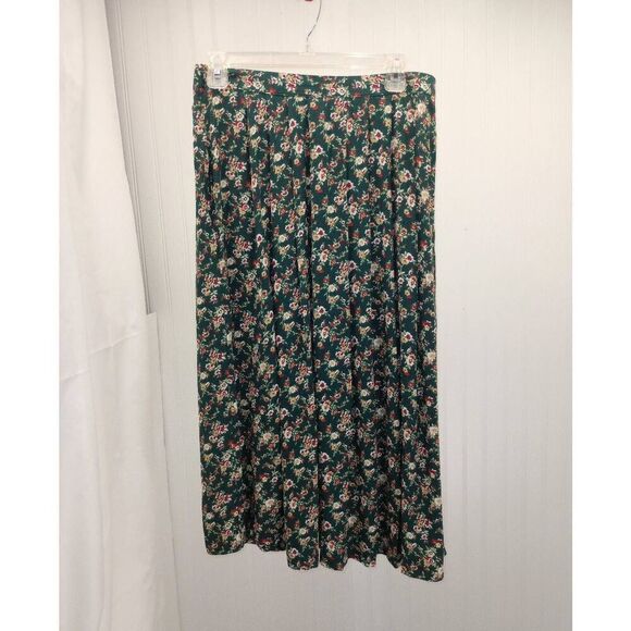 Southern lady dark green, floral maxi skirt. Size 12 - Picture 1 of 6